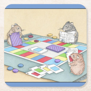 Hamster Games Square Paper Coaster