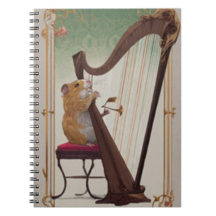 Hamster Harpist Notebook – Elegant Music