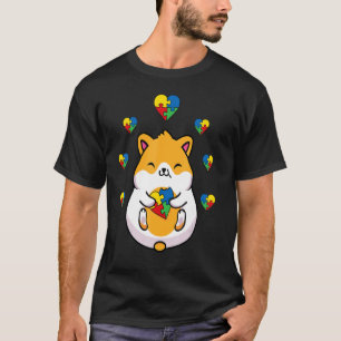 Hamster Heart Puzzle Piece Autism Awareness Boys G T-Shirt