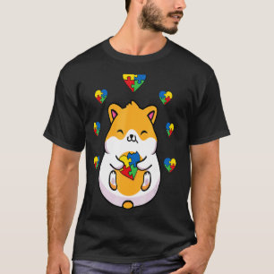 Hamster Heart Puzzle Piece Autism Awareness Boys G T-Shirt