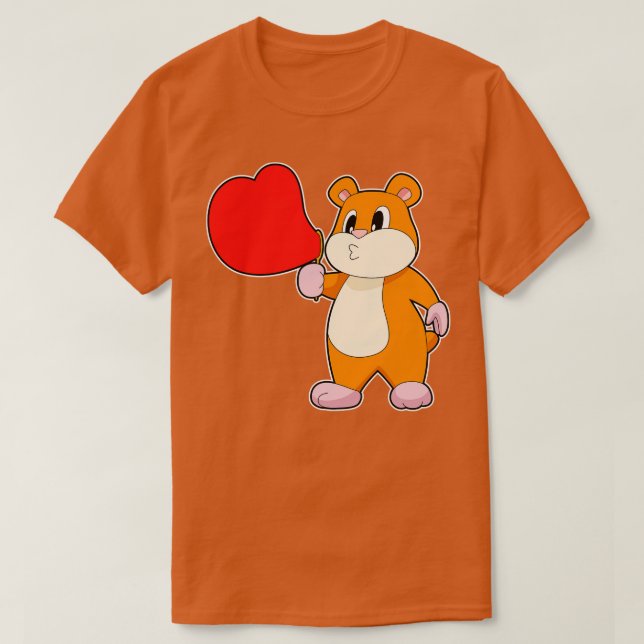 Hamster Heart Soap bubbles T-Shirt (Design Front)