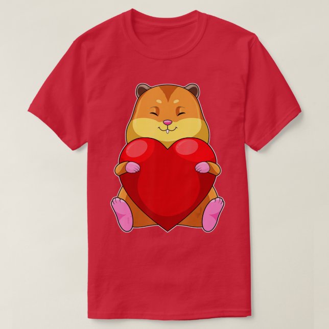 Hamster Heart  T-Shirt (Design Front)