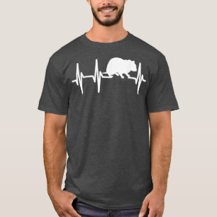 Hamster Heartbeat Gift Lover Heart Beat Mum Dad T-Shirt