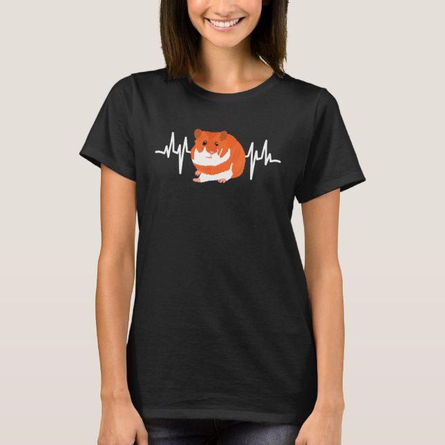 Hamster Heartbeat Hamster T-Shirt (Front)