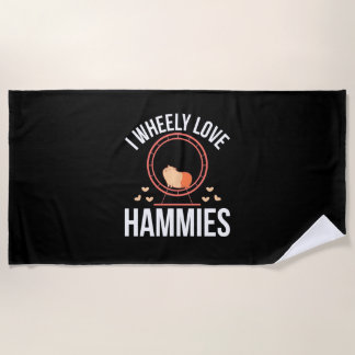Hamster I Wheely Love Hammies Beach Towel