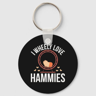 Hamster I Wheely Love Hammies Key Ring