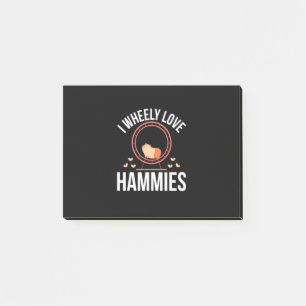Hamster I Wheely Love Hammies Post-it Notes