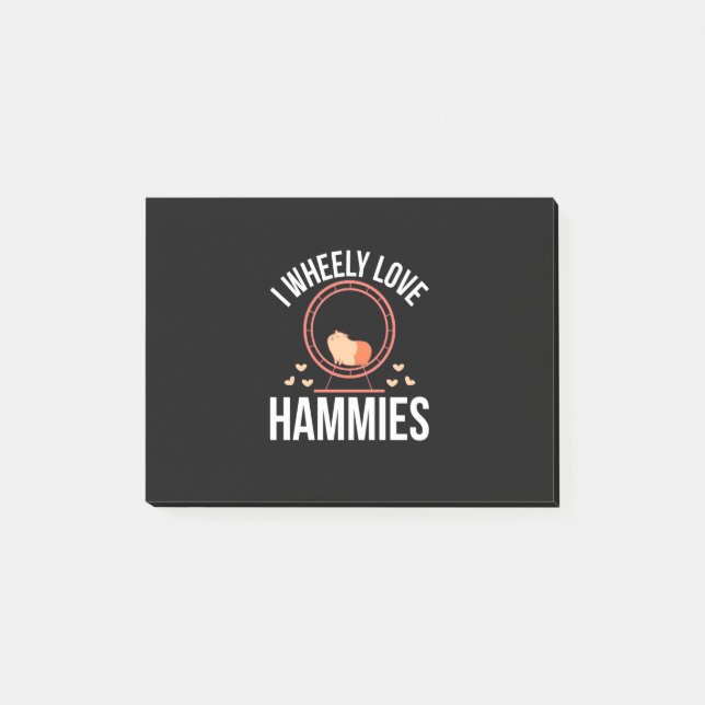 Hamster I Wheely Love Hammies Post-it Notes (Front)