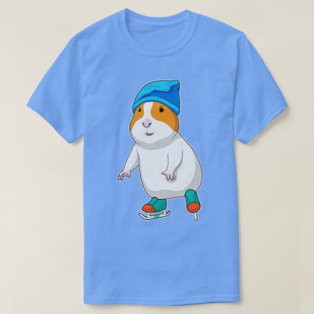 Hamster Ice Skating Ice Skates  T-Shirt (Design Front)