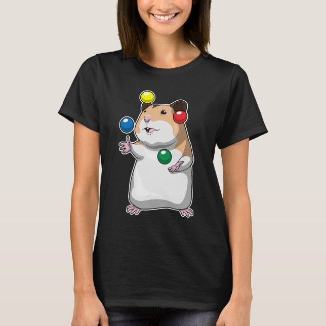Hamster Juggler Juggle T-Shirt (Front)