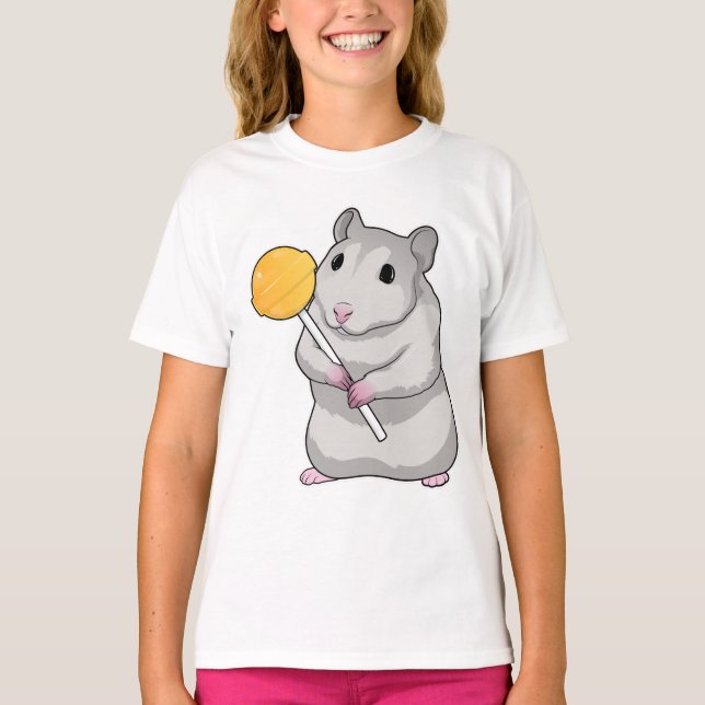 Hamster Lollipop T-Shirt (Front)