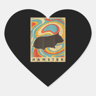 Hamster Lover Animal Style Heart Sticker