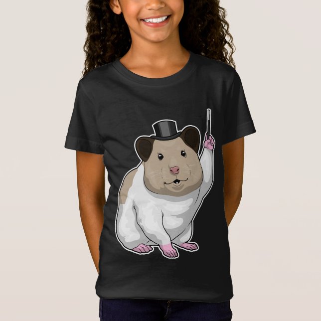 Hamster Magician Magic wand T-Shirt (Front)