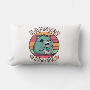 Hamster Mama Cute Kawaii Rodent Mother Lumbar Cushion