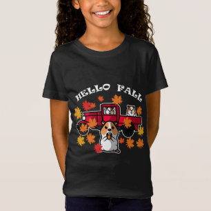Hamster Maple Leaf Fall Autumn Red Truck Animal Lo T-Shirt