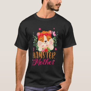 Hamster Mother Cute Flowers Hamster Bow Tie Mother T-Shirt