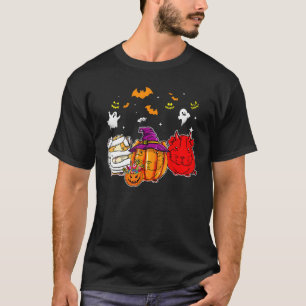 Hamster Mummy Witches Pumpkin Devil Halloween Cost T-Shirt