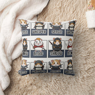 Hamster Ninja Print  Cushion
