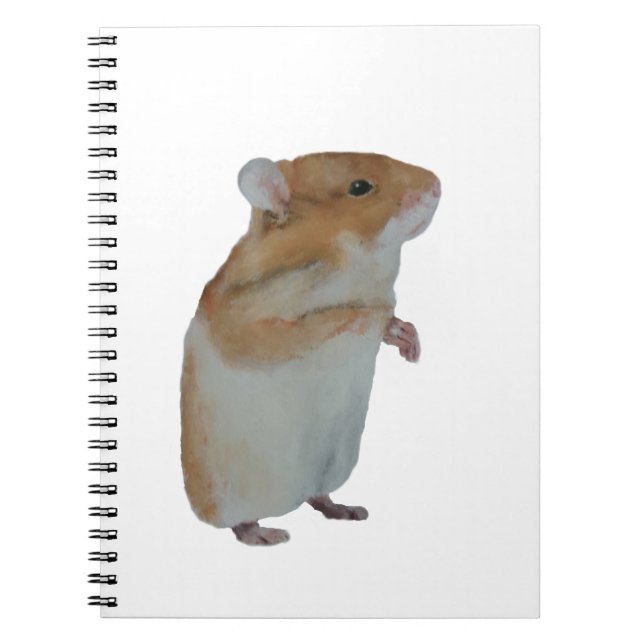 Hamster Notebook in White (Front)