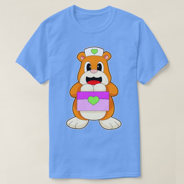 Hamster Nurse Box T-Shirt (Design Front)