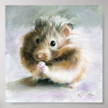 Hamster oil painting