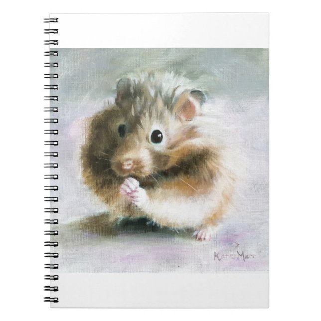 Hamster oil painting spiral notebook (Front)