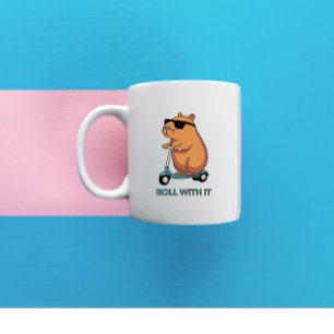 hamster on scooter coffee mug