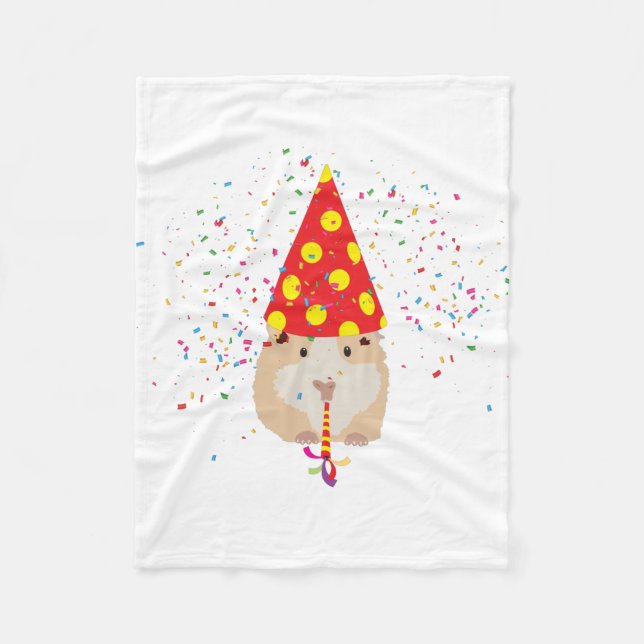 Hamster Partying - Animals Having a Party Fleece Blanket (Front)