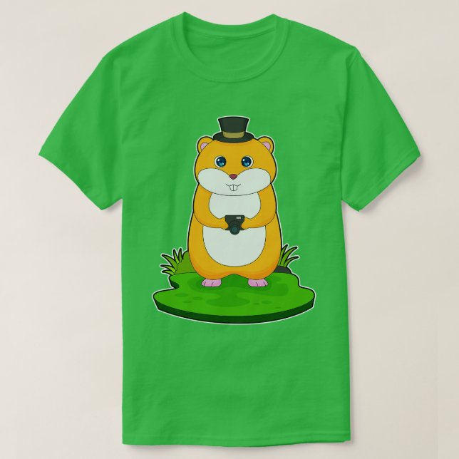 Hamster Photographer Camera T-Shirt (Design Front)