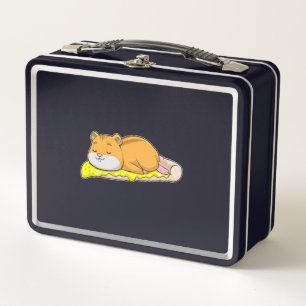 Hamster & Pizza with Cheese Metal Lunch Box