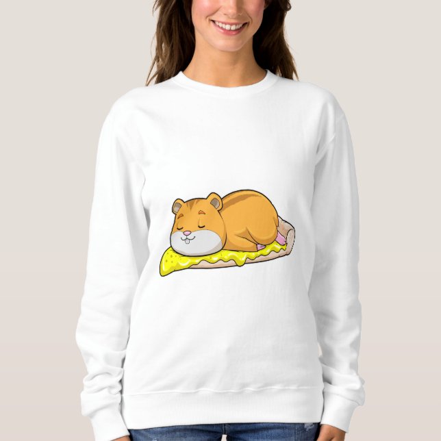 Hamster & Pizza with Cheese Sweatshirt (Front)