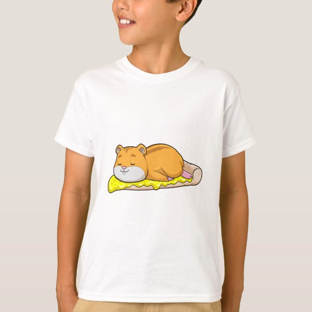 Hamster & Pizza with Cheese T-Shirt (Front)