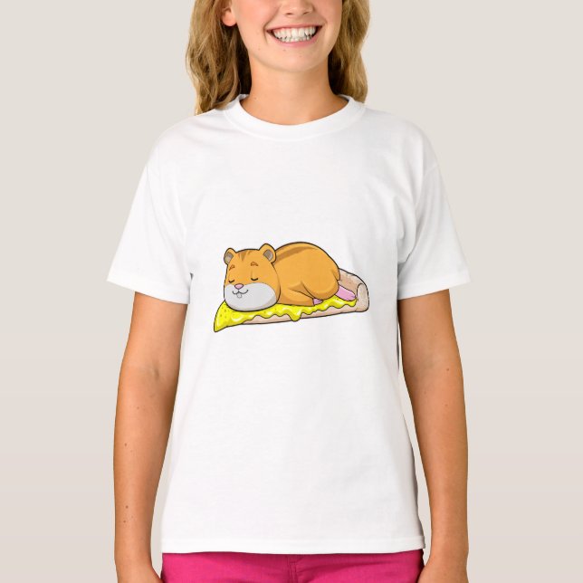 Hamster & Pizza with Cheese T-Shirt (Front)