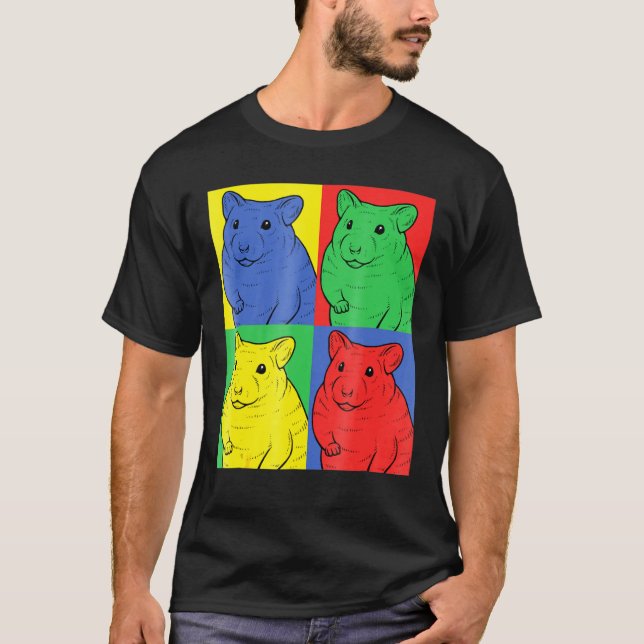 Hamster Pop Art - Vintage Rodent Tee (Front)