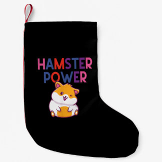 Hamster Power Cute Hamster Small Christmas Stocking