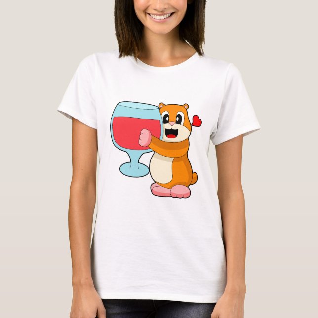 Hamster Red wine T-Shirt (Front)