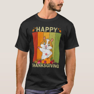 Hamster Retro Graphic Family Matching Thanksgivin T-Shirt