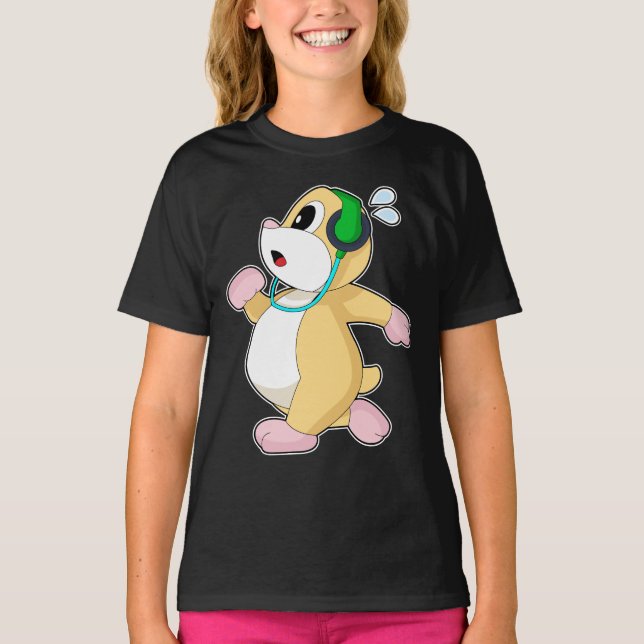 Hamster Runner Running Sports T-Shirt (Front)