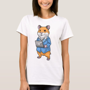 Hamster Secretary Laptop Office T-Shirt