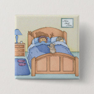 Hamster Shadow 15 Cm Square Badge