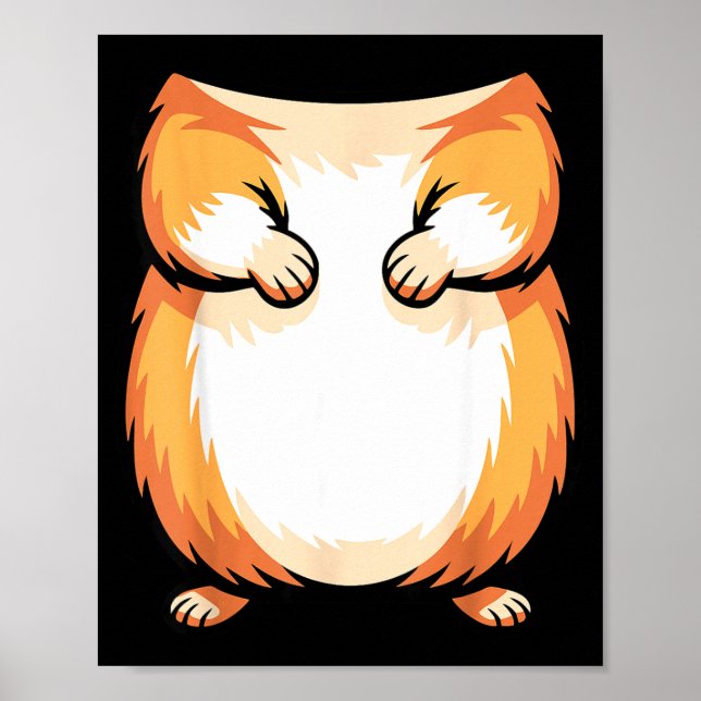 Hamster Shirt Adult Kids Men Women Brown Hamster C Poster (Front)