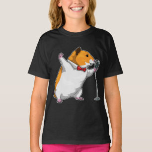 Hamster Singer Microphone Music T-Shirt
