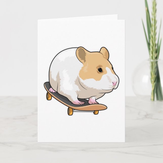 Hamster Skater Skateboard Card (Front)