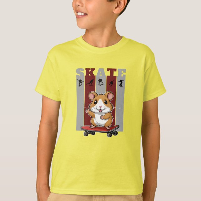 Hamster Skater T-Shirt (Front)