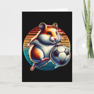 Hamster Soccer Player Cool Byll Champion Kids Card