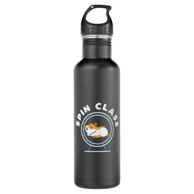 Hamster Spin Class 710 Ml Water Bottle (Front)