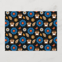 Hamster & Sunflower Seamless Pattern