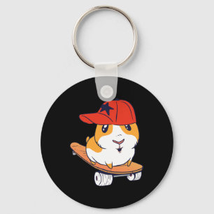 Hamster Swag Skateboarding Key Ring