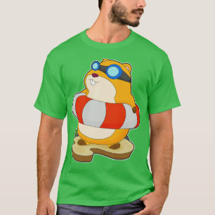 Hamster Swimming Lifebuoy T-Shirt