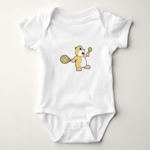 Hamster Tennis Tennis racket Baby Bodysuit